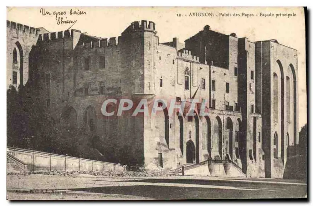 Avignon - Palácio dos Papas - Fachada principal — editor B.C.C.J. Atenas, n°10 - Frente