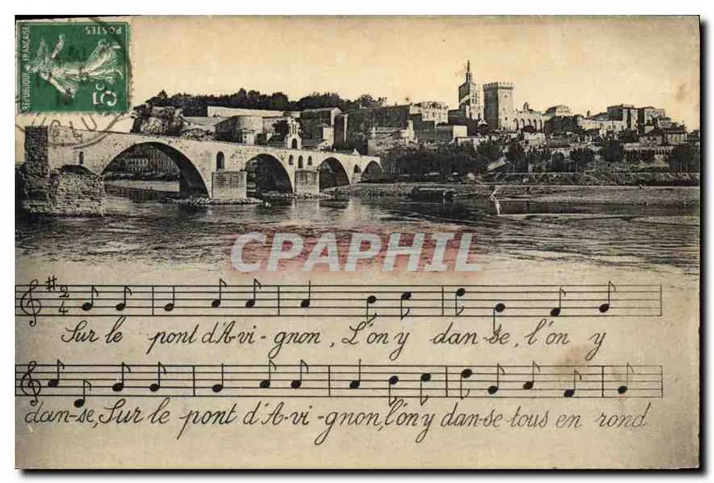 Ponte de Avignon — vista do ponte e da cidade — editor não visível - Frente