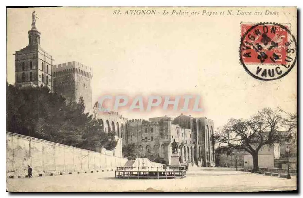Avignon - O Palácio dos Papas e N. Senhora dos Doms — editor desconhecido, n° 82 - Frente
