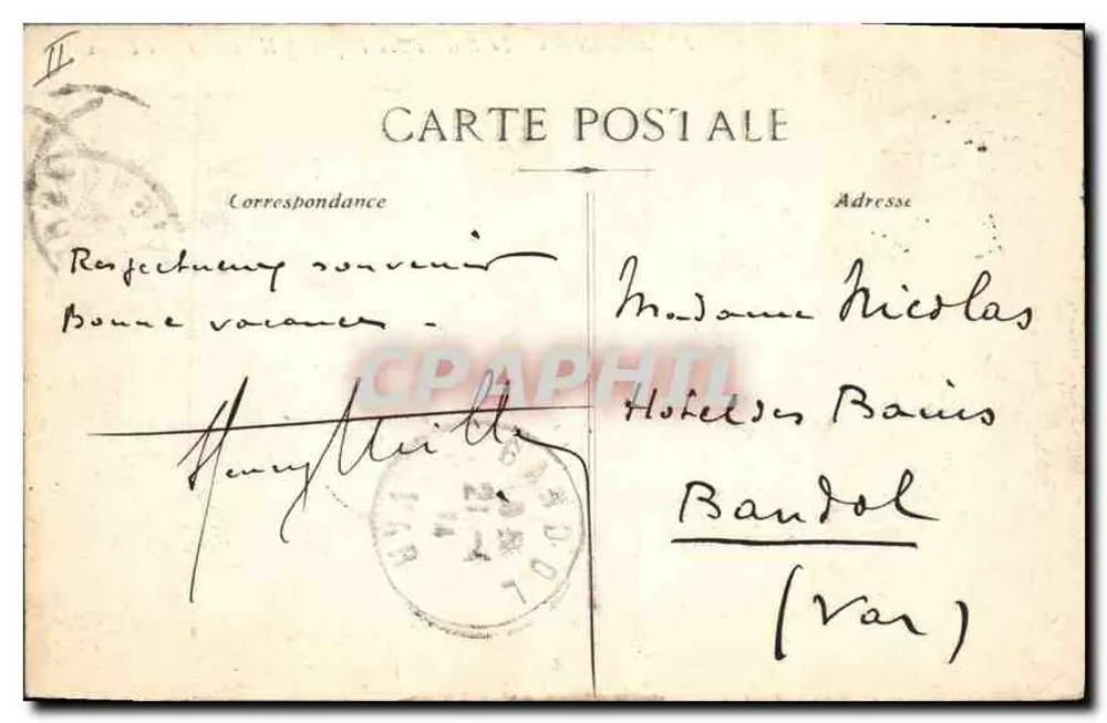 Avignon - O Palácio dos Papas e N. Senhora dos Doms — editor desconhecido, n° 82 - Verso