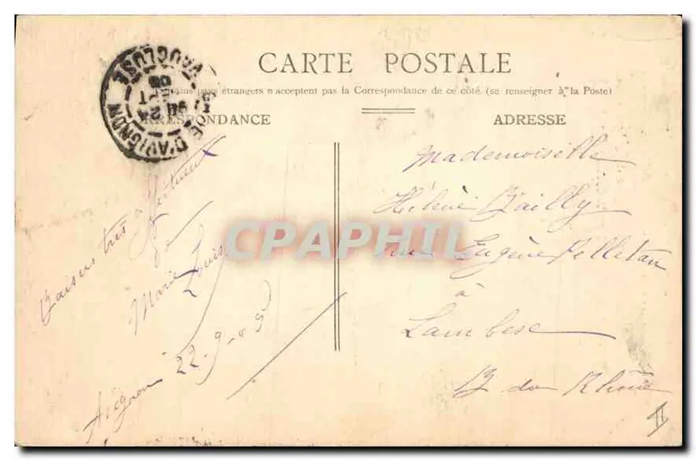 Avignon — O valente Crillon — Maison Universelle, Nouvelles Galeries, Avignon - Verso