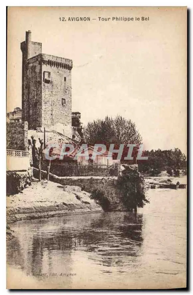 Avignon — Torre de Felipe o Belo — R. Romant, Edit. Avignon - Frente