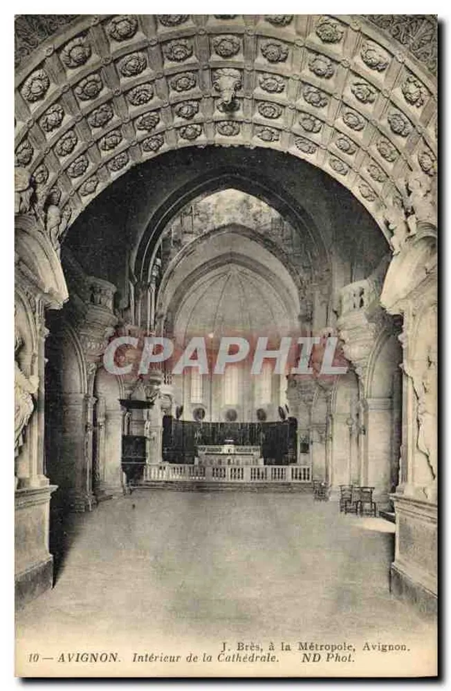 Interior da Catedral — Avignon — J. Brés, à la Métropole, Avignon. ND Phot. - Frente