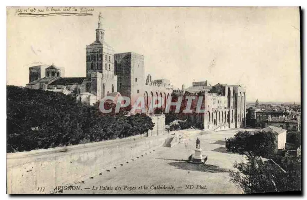 Avignon — Palais des Papes und Kathedrale — ND Phot. - Vorderseite