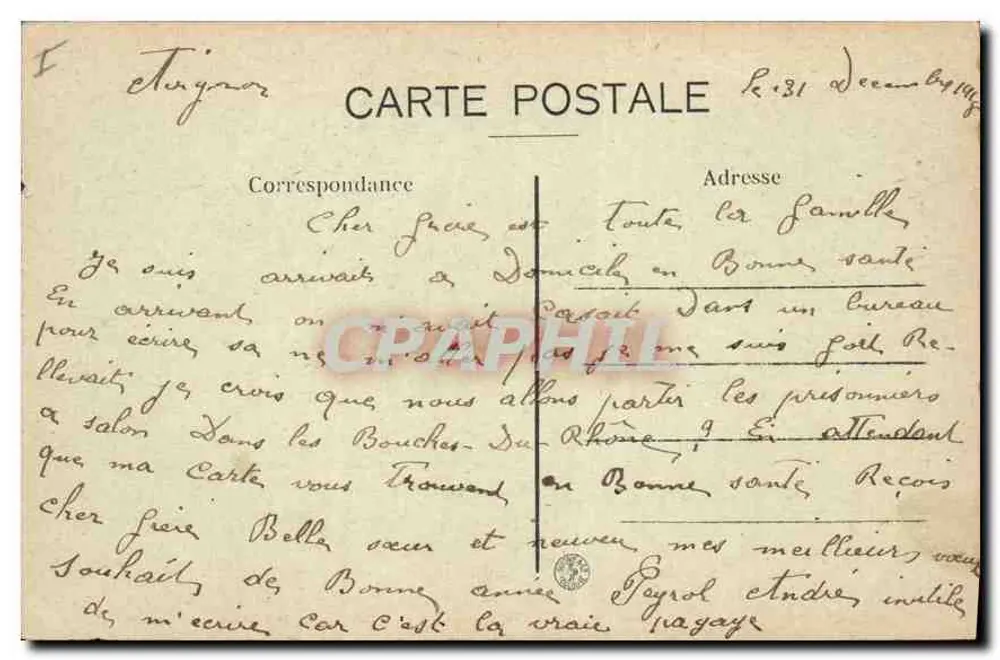 Avignon — Monumento do Centenário — Coll. S. F. — Rep. int. - Verso