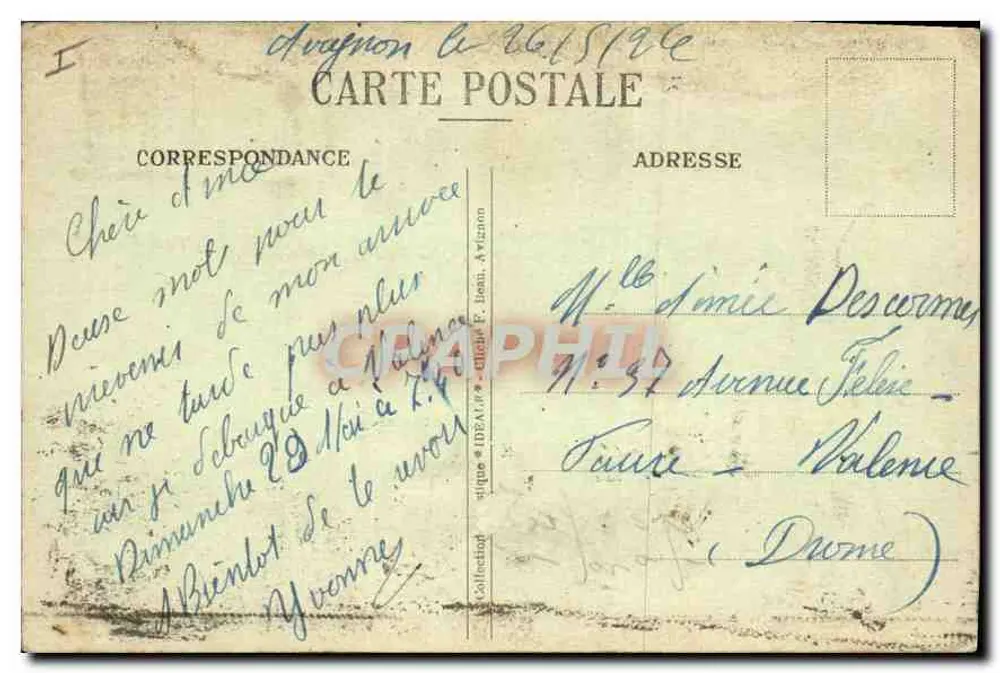 Avignon — Ancien Hôtel des Monnaies — Éditeur IDEALE - Verso