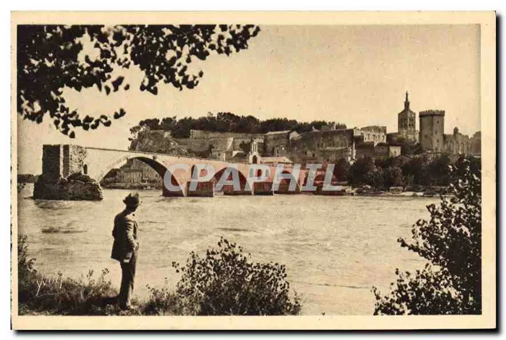 Avignon (Vaucluse) — Die Brücke Saint-Bénézet und der Rhône — Éditions d'Art Yvon - Vorderseite