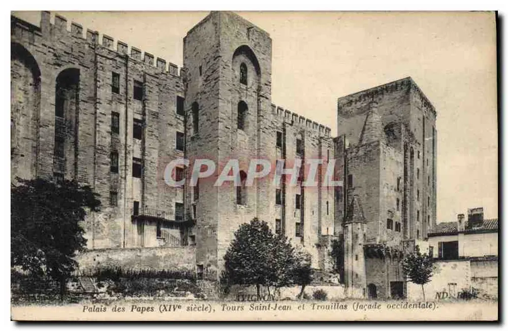 Palast der Päpste (14. Jahrhundert), Türme Saint-Jean und Trouillas (westliche Fassade) — Aytonon — Nr. 148 - Vorderseite