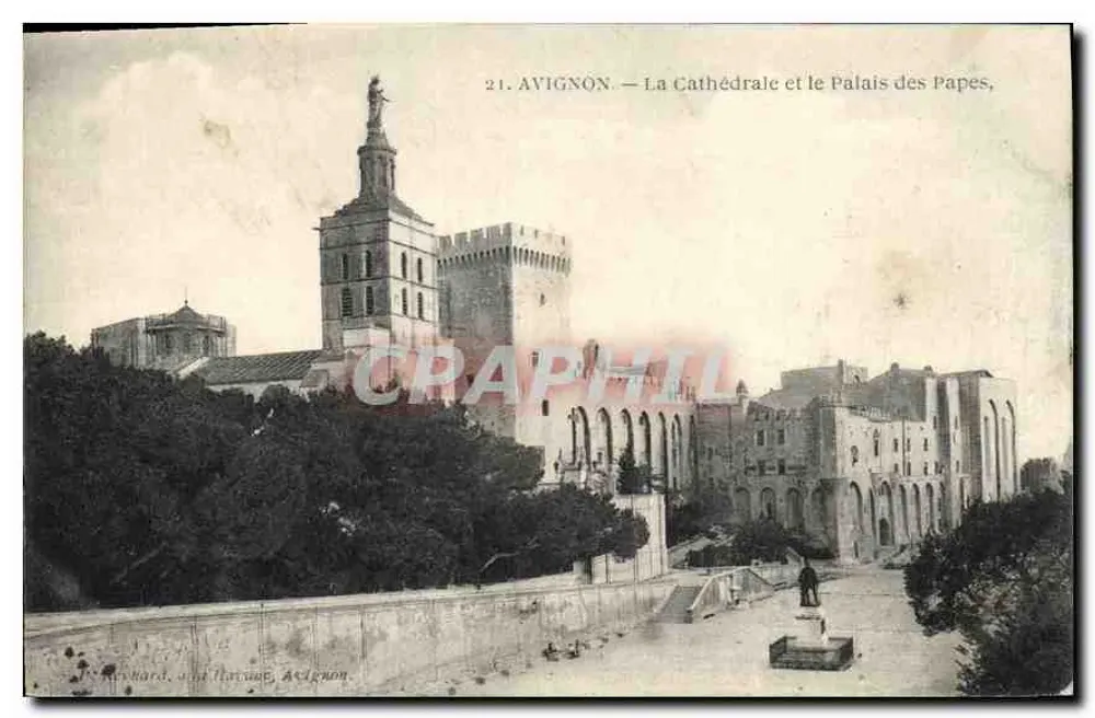 Avignon — Die Kathedrale und das Palast der Päpste — Verlag Reybard, Nr. 21 - Vorderseite