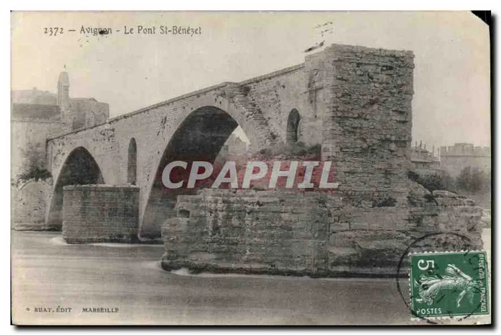 Avignon - O Ponte St-Bénézet — editor Ruat, n° 2372 - Frente