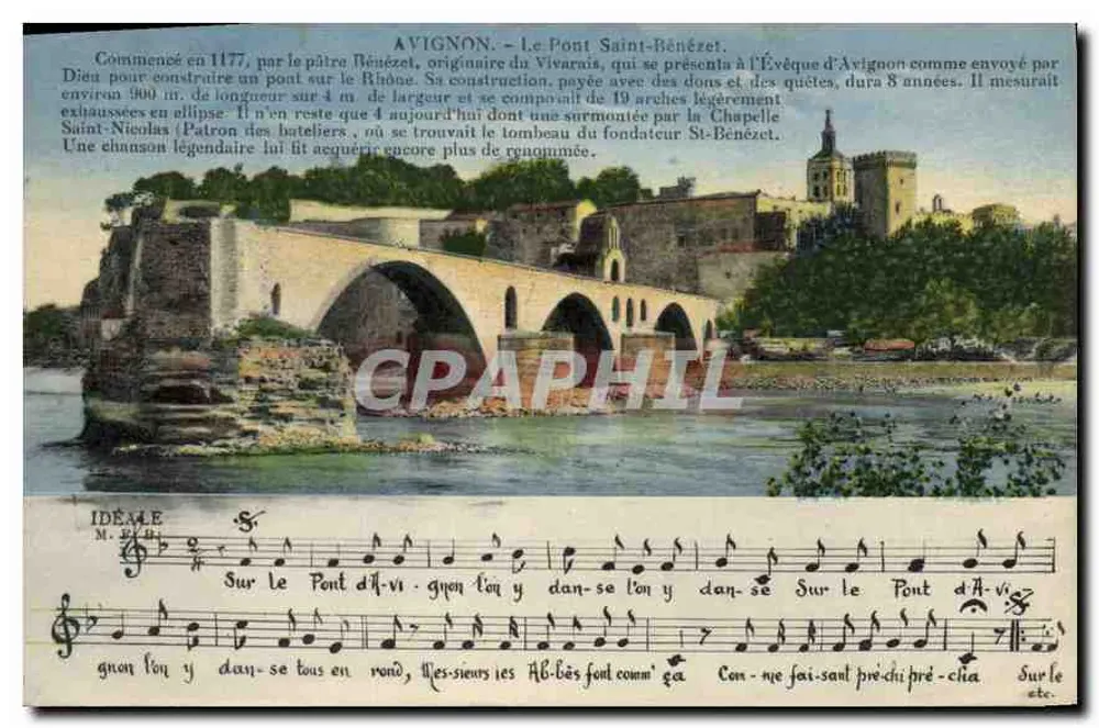 Avignon — O Ponte Saint-Bénézet — Edição Artistic IDÉALE P. Beau, Avignon - Frente