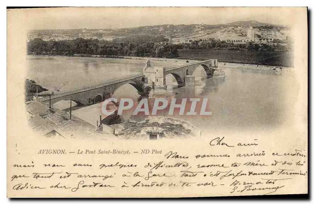 Avignon — O Ponte Saint-Bénézet — ND Phot - Frente