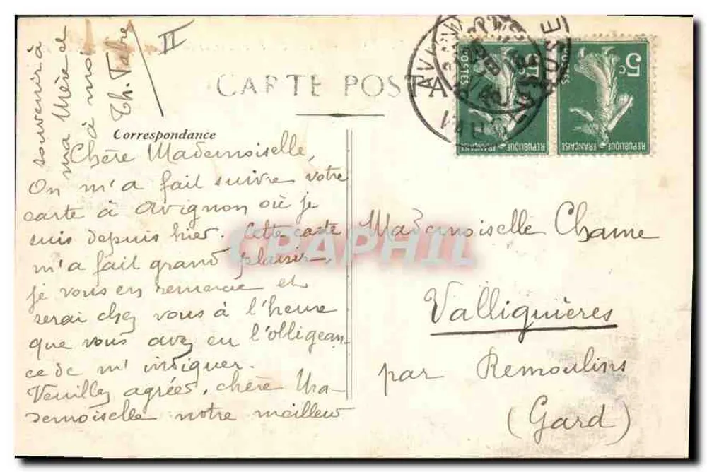 Avignon - Pont Saint-Bénézet und Chapelle Saint-Nicolas — Verlag: H. Hervé, Avignon, n°77 - Rückseite