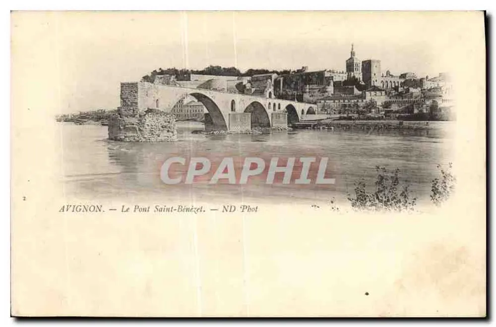 Avignon — O Ponte Saint-Bénézet — ND Phot - Frente