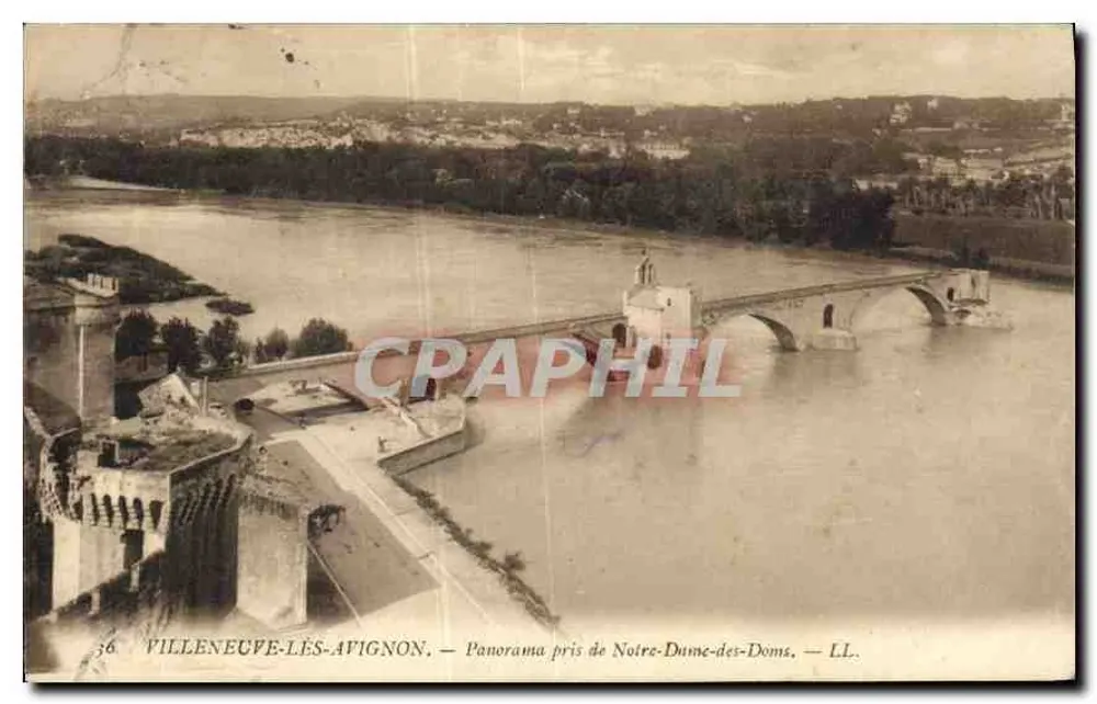 Villeneuve-lès-Avignon — Panorama vom Notre-Dame-des-Doms — LL. — n°36 - Vorderseite