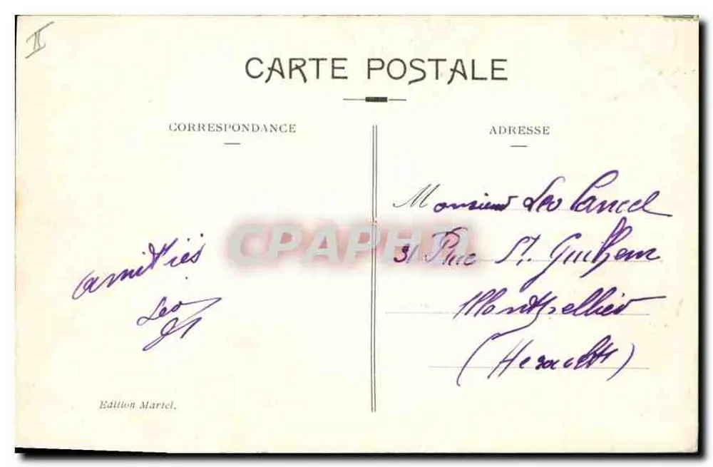 Avignon — Torre São João, Praça Pie — Edição Martel - Verso