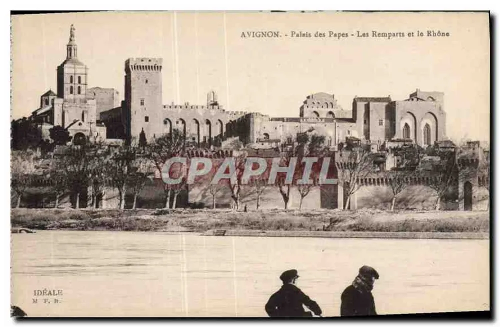 Avignon - Palast der Päpste - Die Mauern und der Rhône — Ideal-Edition M.F.H. - Vorderseite