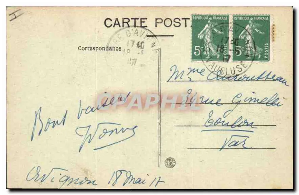Avignon — Palácio dos Papas — Fachada Ocidental — Editor não visível, n° 26 - Verso