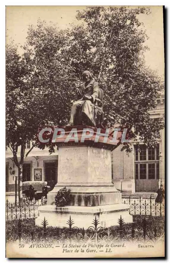 Avignon — Die Statue von Philippe de Girard — Place de la Gare — Selecta - Vorderseite