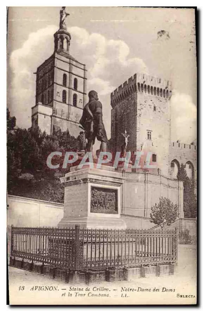 Avignon — Statue von Grillon und Turm Canto — Selecta - Vorderseite