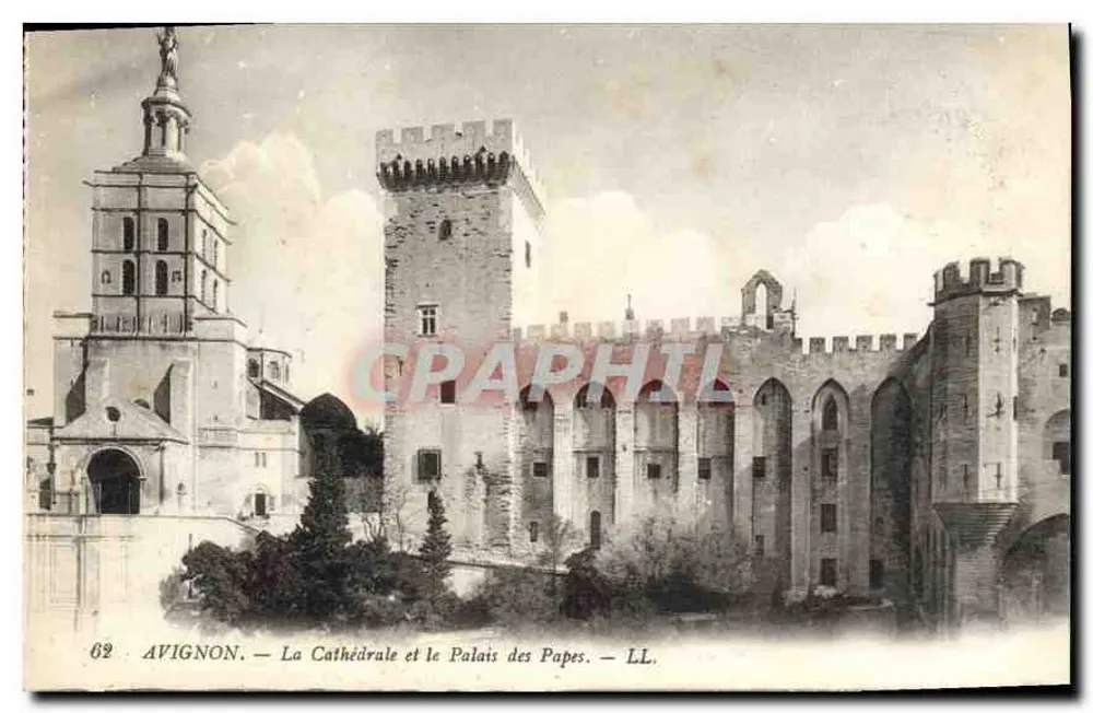 Avignon — Ansicht der Kathedrale und des Palastes der Päpste — LL. — n° 62 - Vorderseite