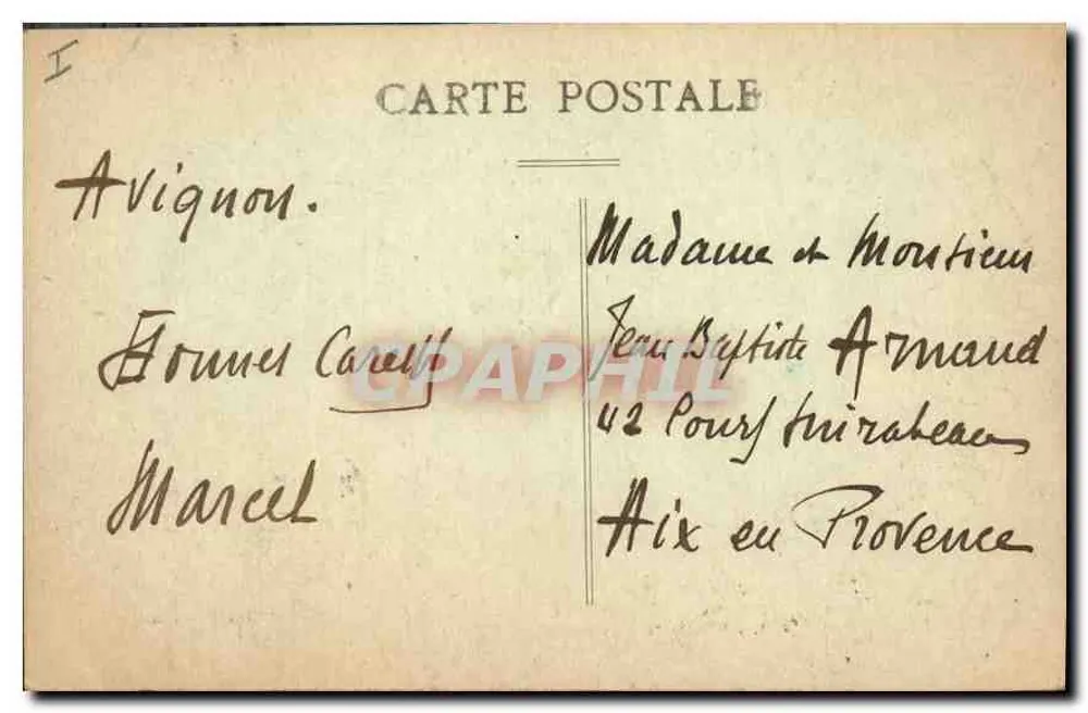 Avignon — Vista Geral — Editor não identificado, n° de série 1 - Verso