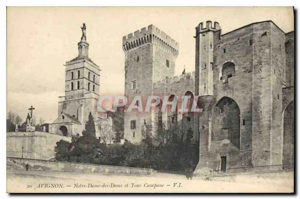Avignon — Igreja de Nossa Senhora dos Dômes e Torre Campanie — V.I. - Frente