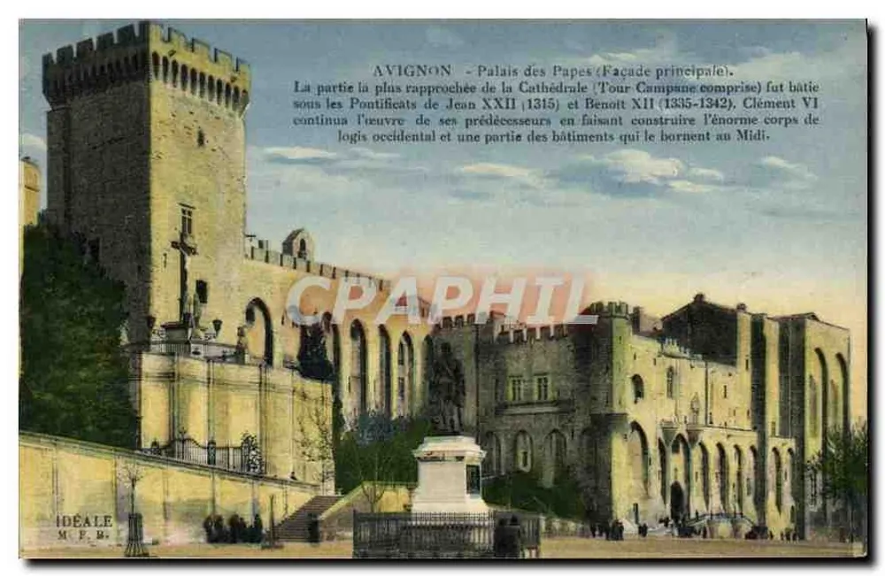 Avignon - Palácio dos Papas (Fachada principal) — Edição Ideal, M.F.B. - Frente