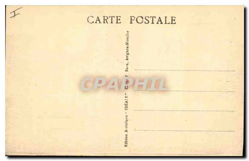 Avignon - Palácio dos Papas - Fachada Ocidental — Edição Art. 'IDÉAL' - N° 3 - Verso
