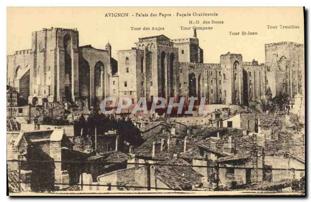 Avignon - Paleis van de Pausen - Westelijke Facade — Artistieke Uitgave 'IDÉAL E' - Voorkant