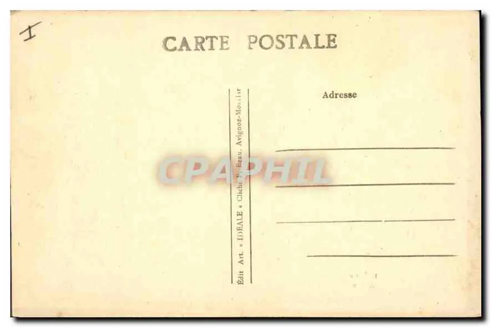 Avignon — Palast der Päpste — Die Mauern und der Rhône — Ideal M.F.B. - Rückseite