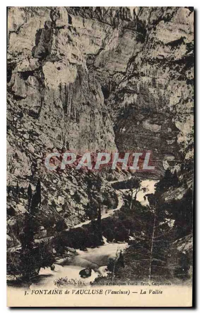 Fontaine de Vaucluse — A Vale — Edições Artémiques Vve J. Brun, Carpentras - Frente