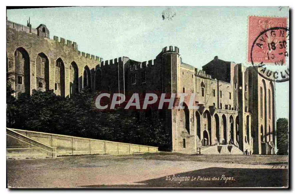 Avignon — O Palácio dos Papas — editor desconhecido, n° 25 - Frente