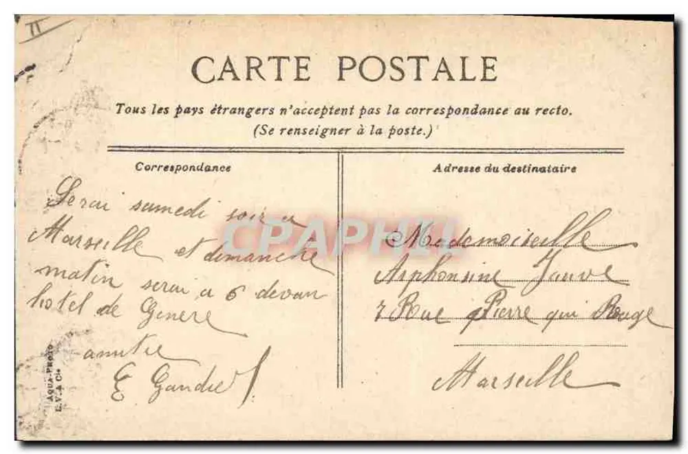 Avignon — O Palácio dos Papas — editor desconhecido, n° 25 - Verso