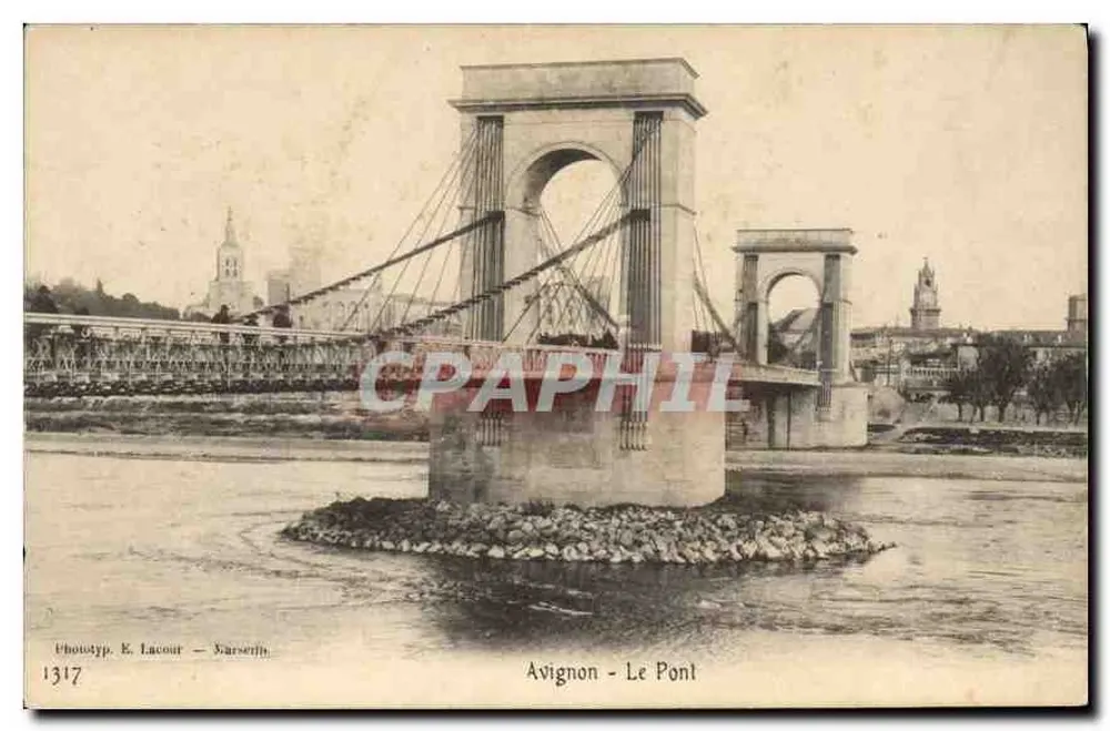Avignon - O Ponte — fototipia E. Lacour, Sarrebruck, n°1317 - Frente