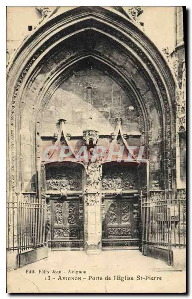 Avignon - Porta da Igreja de São Pedro — Edição Félix Jean, n°13 - Frente