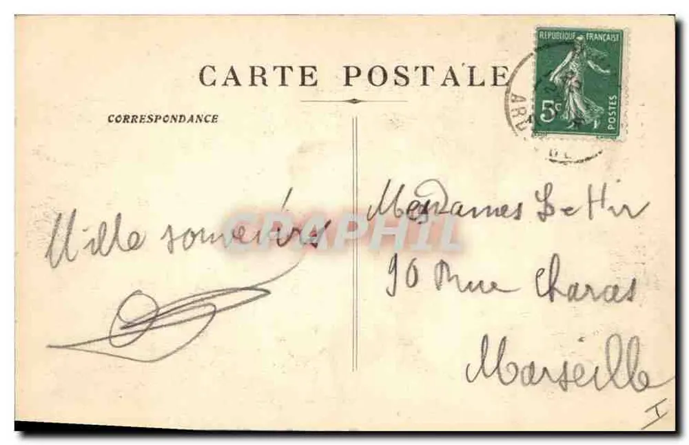 Avignon - Porta da Igreja de São Pedro — Edição Félix Jean, n°13 - Verso