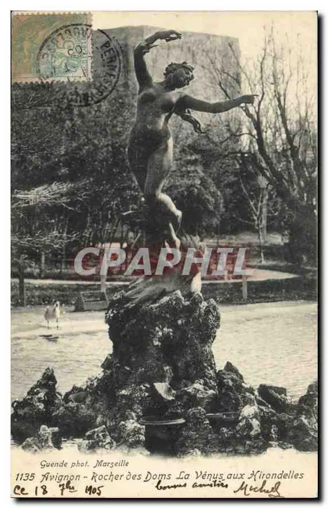 Avignon - Rocher des Doms - Die Venus der Schwalben — Guendé fot. Marseille, n° 1135 - Vorderseite