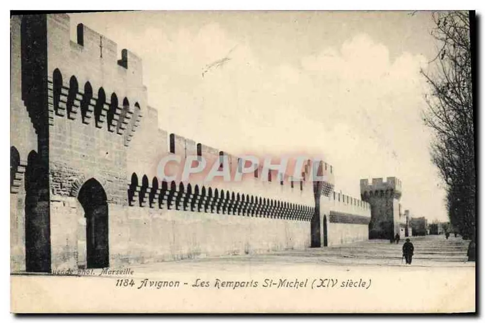 Avignon - Die Mauern Saint-Michel (14. Jahrhundert) — Hende Phot. Marseille, Nr. 1184 - Vorderseite