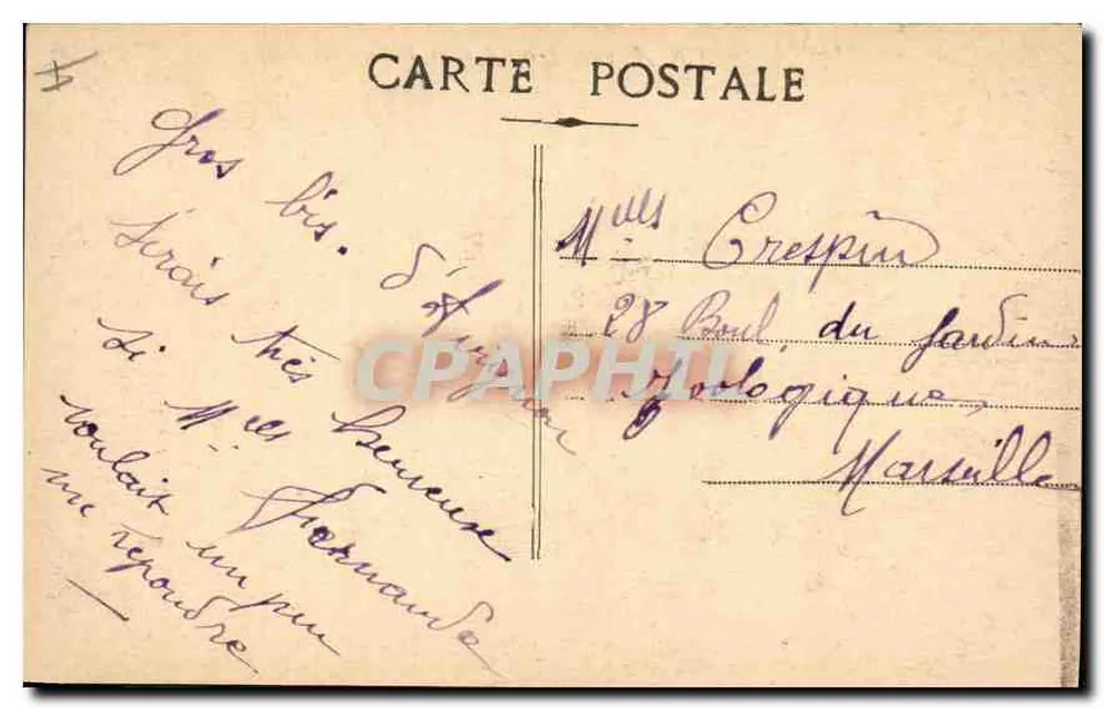 Avignon — Fachada principal do Palácio dos Papas — Bilhete postal antigo n°135 - Verso