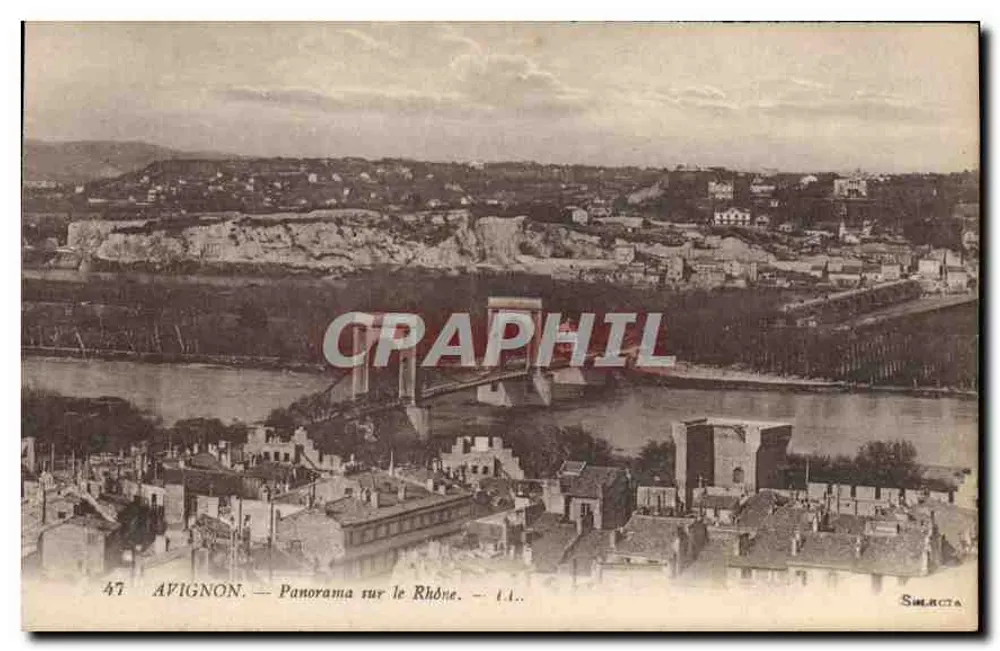 Avignon — Panorama sobre o Rio Ródano — S. LARCTA - Frente