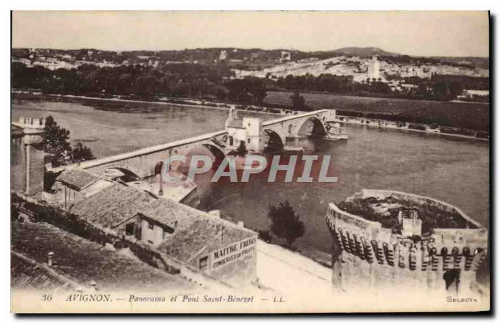 Avignon — Panorama e Ponte São Bénézet — Mestre Irmãos - Frente