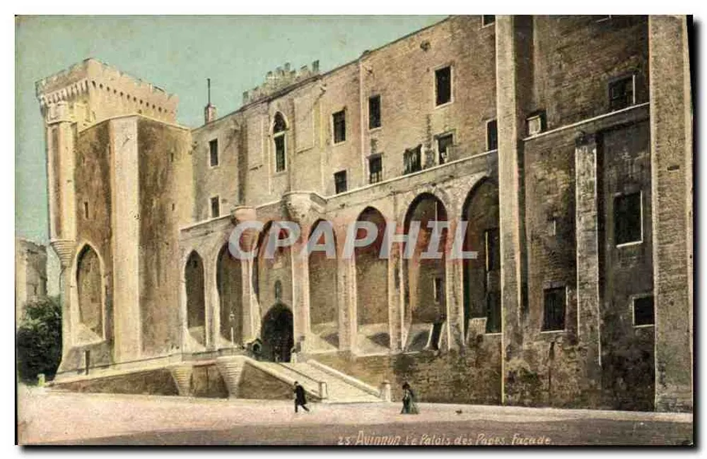 Avignon - O Palácio dos Papas. Fachada — editor L. Y. & Cie, n°25 - Frente