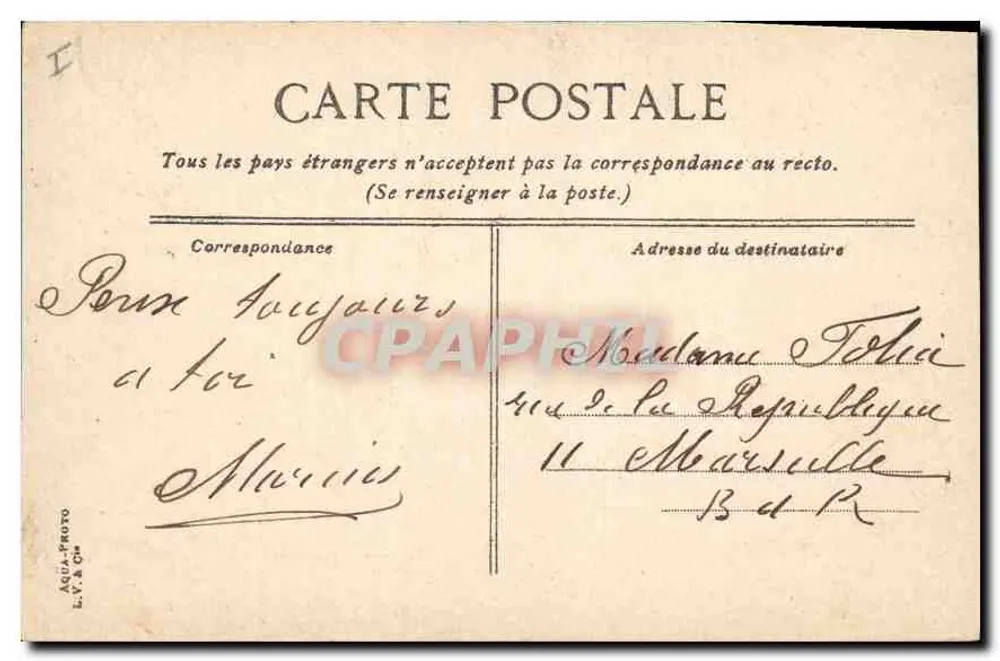Avignon — O Palácio dos Papas — editor Avignon, n° 25 - Verso