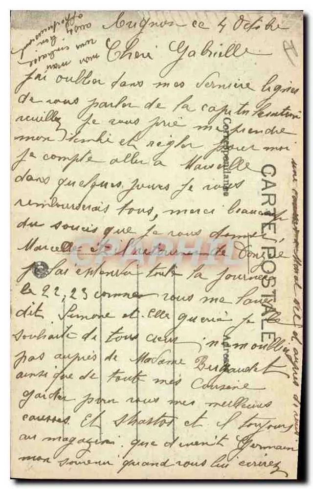 Avignon — O Sino da Prefeitura — editor não identificado - Verso