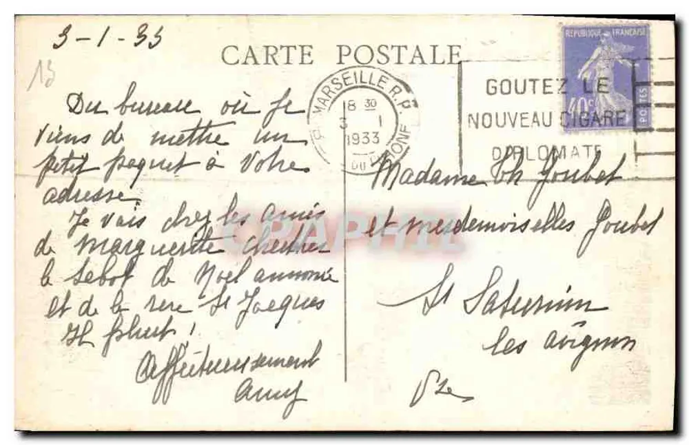 Marseille — A Casa da Correios Colbert — Editora Sautel - Verso