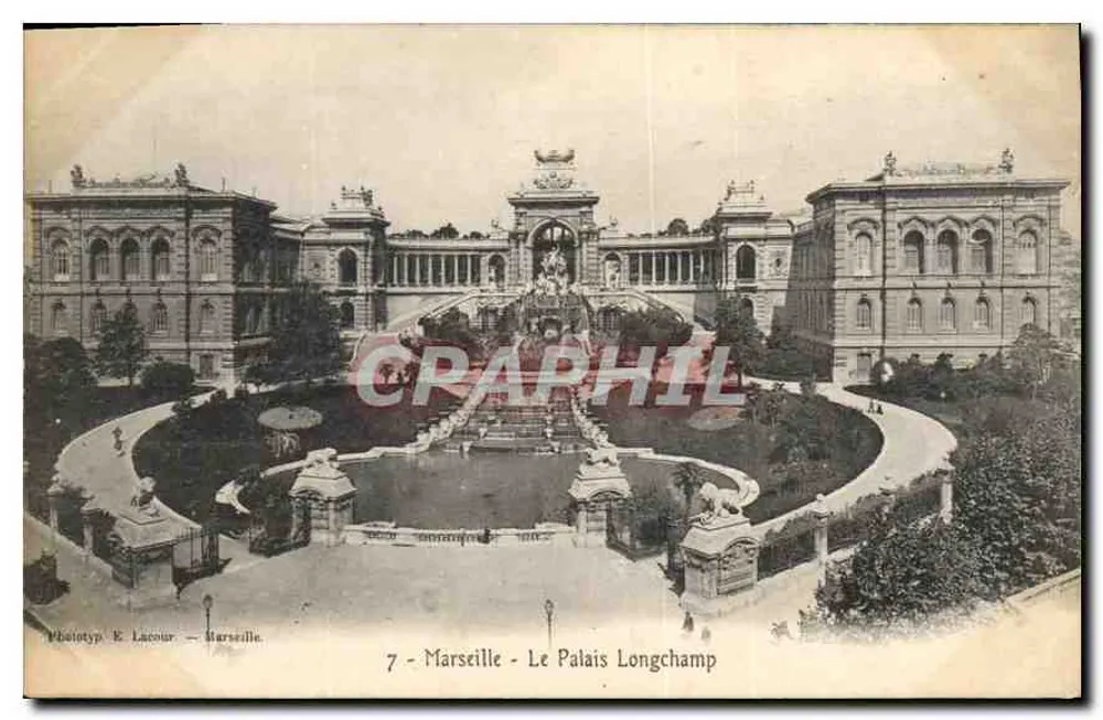 Marselha - O Palácio Longchamp — Phototyp & Lecour, n°7 - Frente