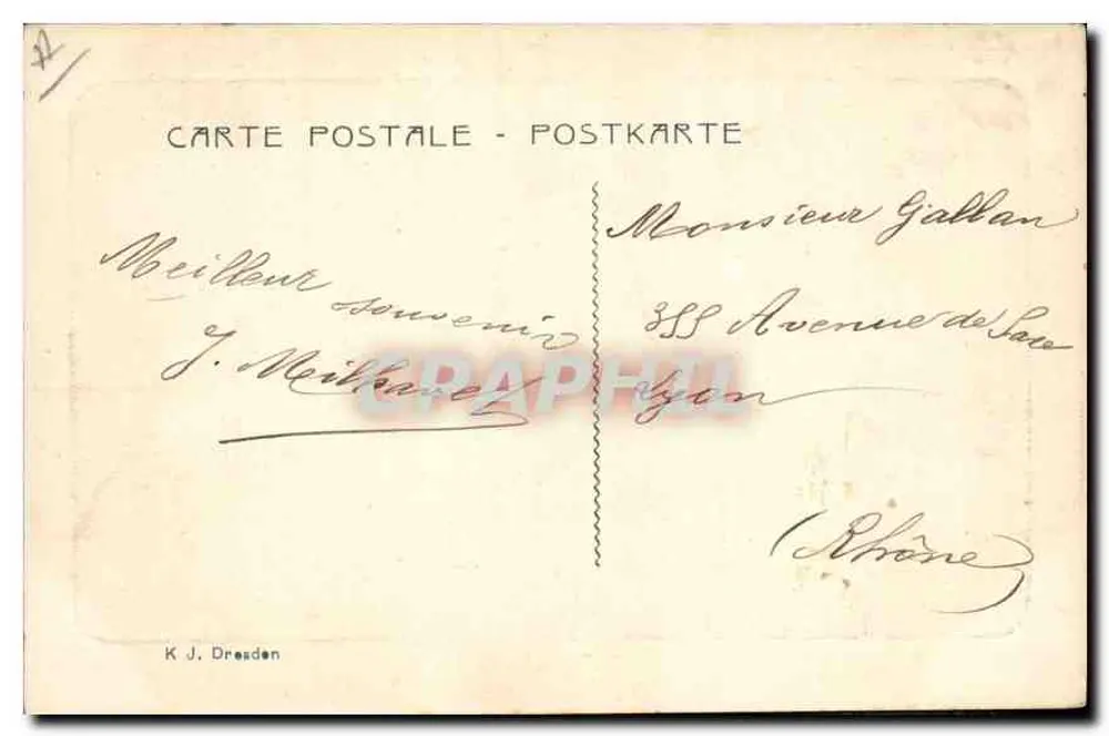 Marselha — Farol de Ste-Monutie — editor K.J. Dresden - Verso