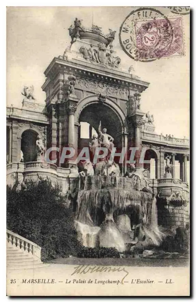Marseille — O Palácio de Longchamp — A Escada — LL. - Frente