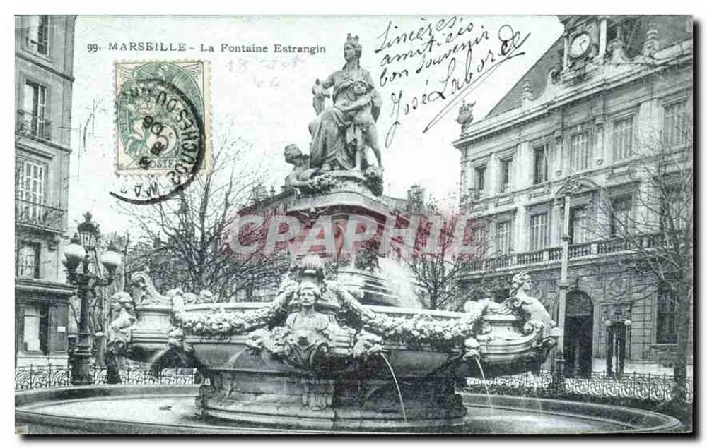 MARSEILLE - A Fontaine Estrangin — editor desconhecido, n° 99 - Frente